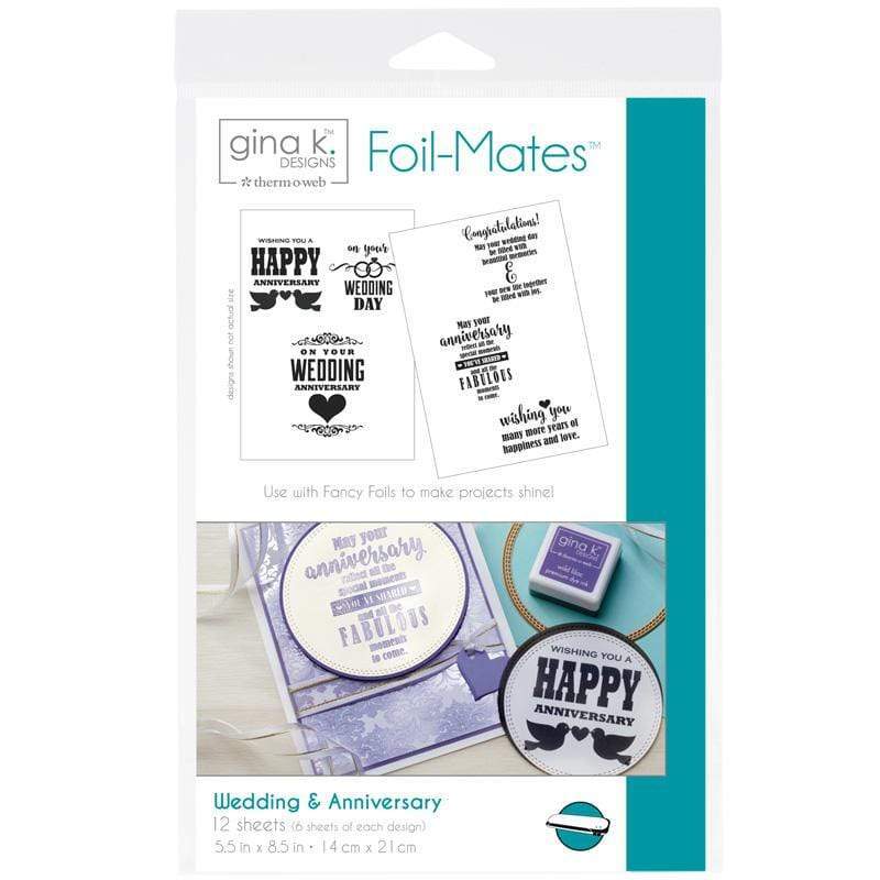Gina K. Designs Foil-Mates Sentiments feuille toner mariage 14x21,6 cm