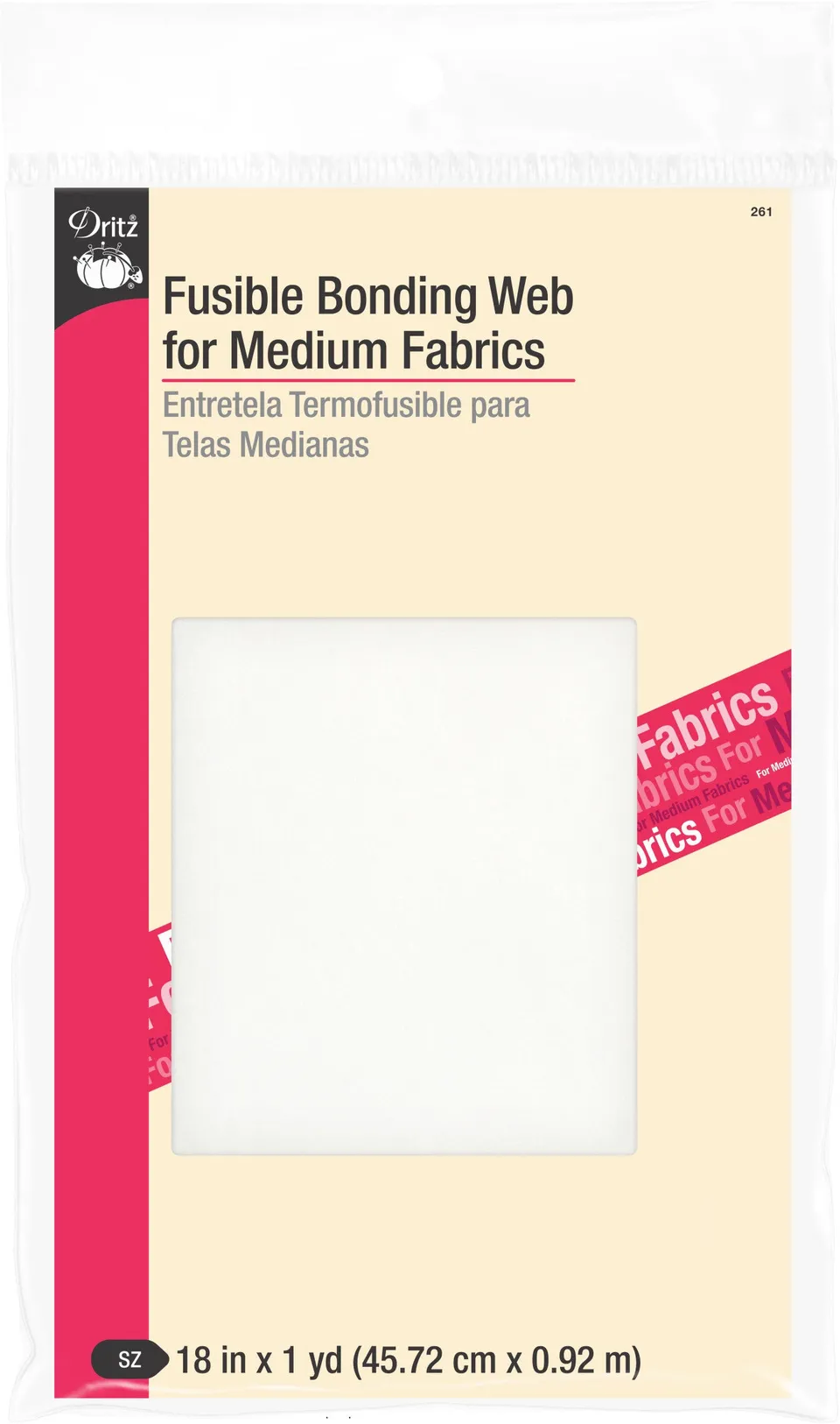 Dritz 261 voile thermocollant blanc 45 cm x 0,9 m