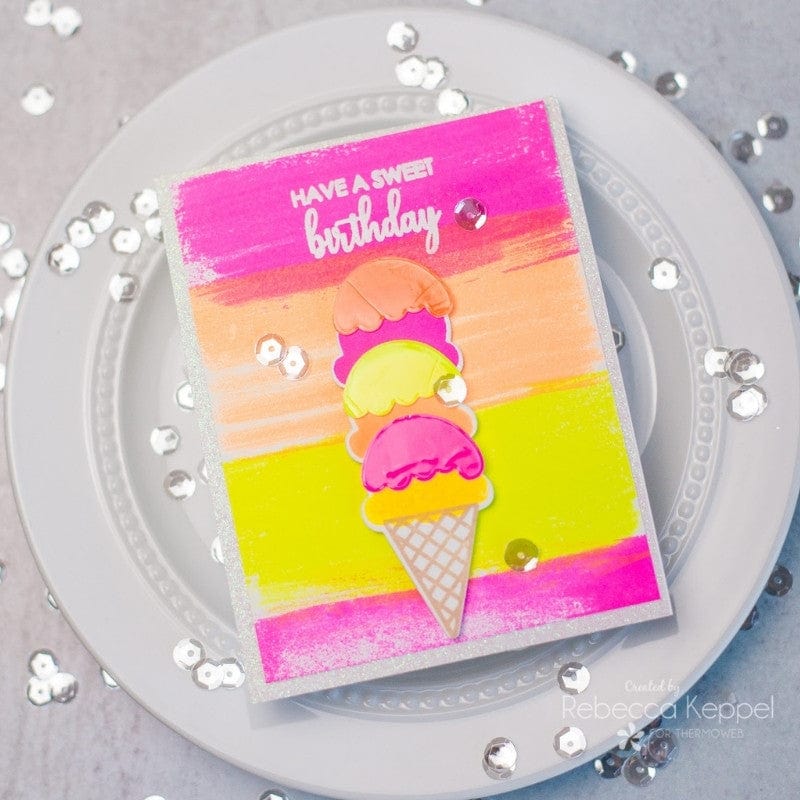 Rina K. Designs feuille transfert émail Hello Yellow 12 feuilles