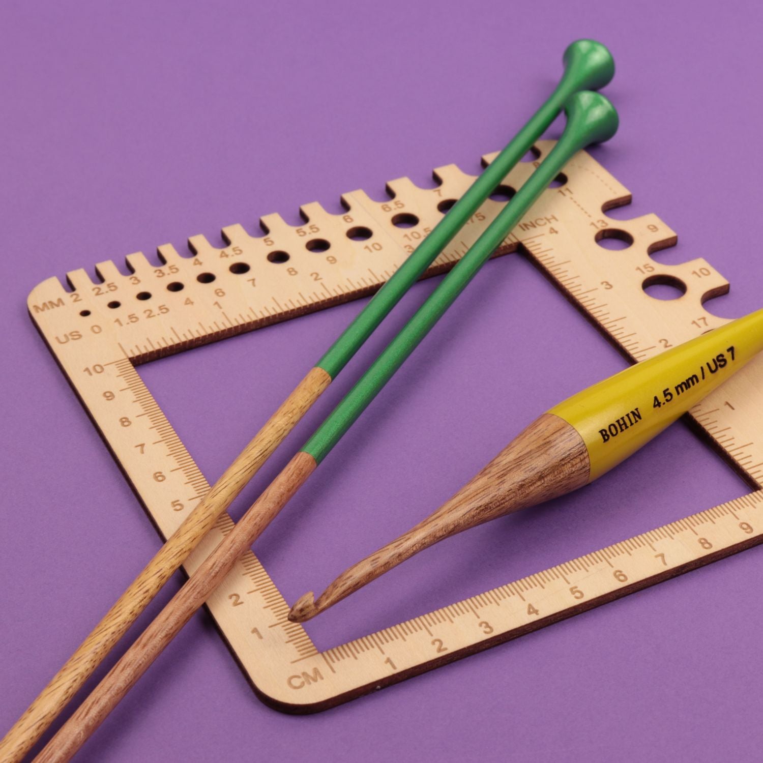 Bohin Règle Échantillon Jauge Tricot Crochet