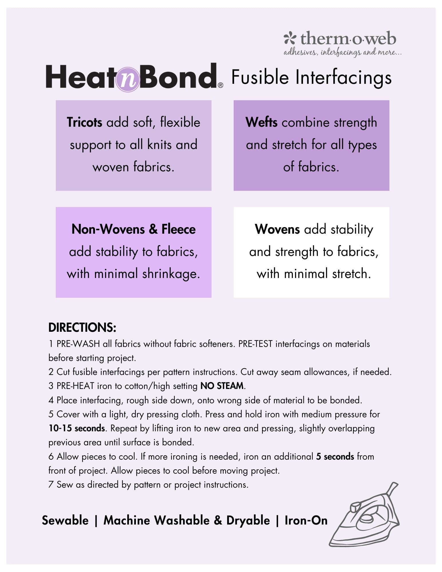 HeatnBond Craft entoilage thermocollant extra-ferme 20in x 1yd