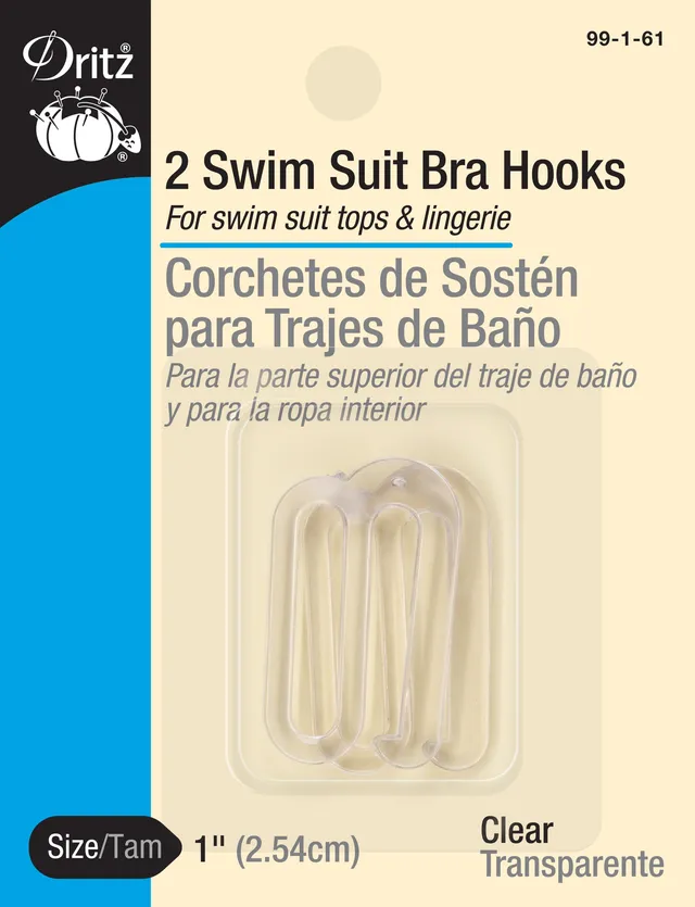 Dritz Crochets Maillot Soutien-Gorge Transparent 25 mm 2 pcs
