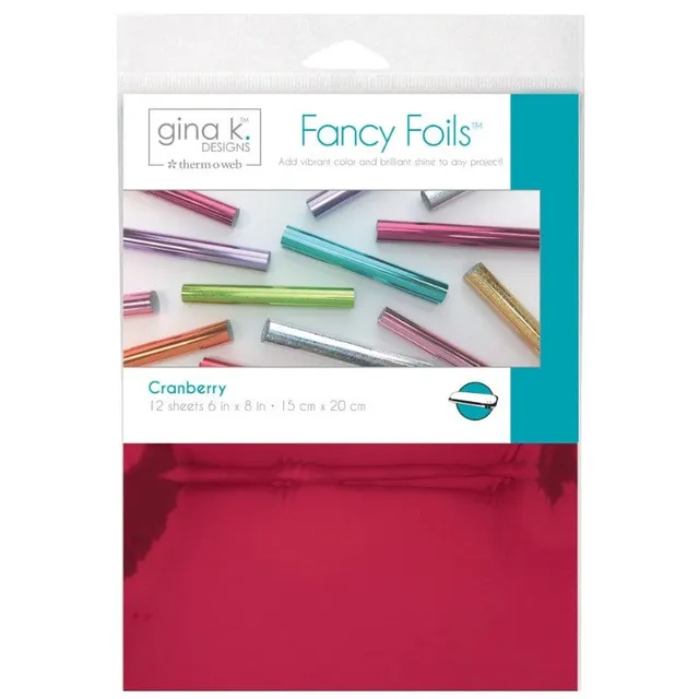 Gina K. Designs Foil Transfert Cranberry 12 Feuilles