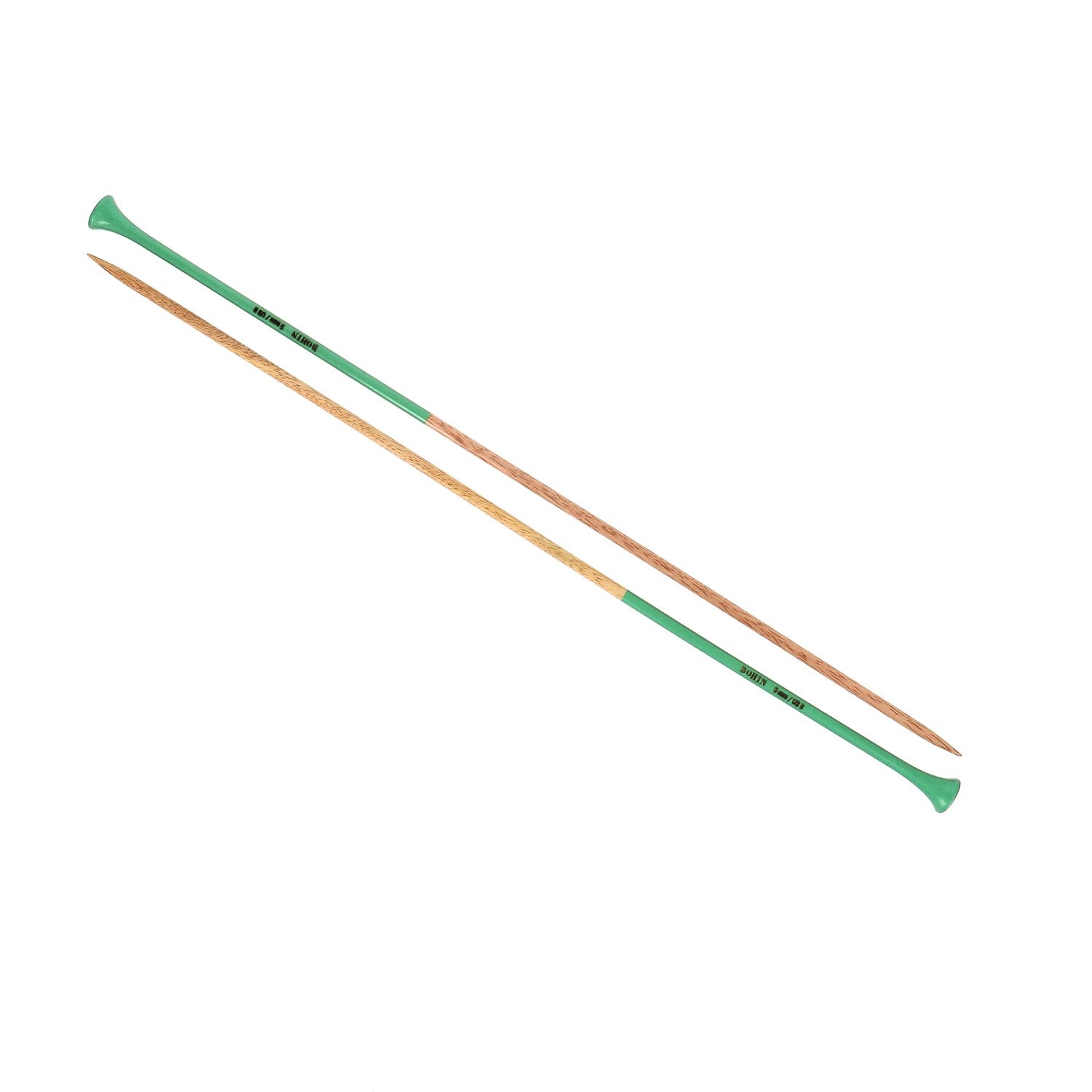 Bohin Aiguilles à tricoter bois 40 cm N°5 vert
