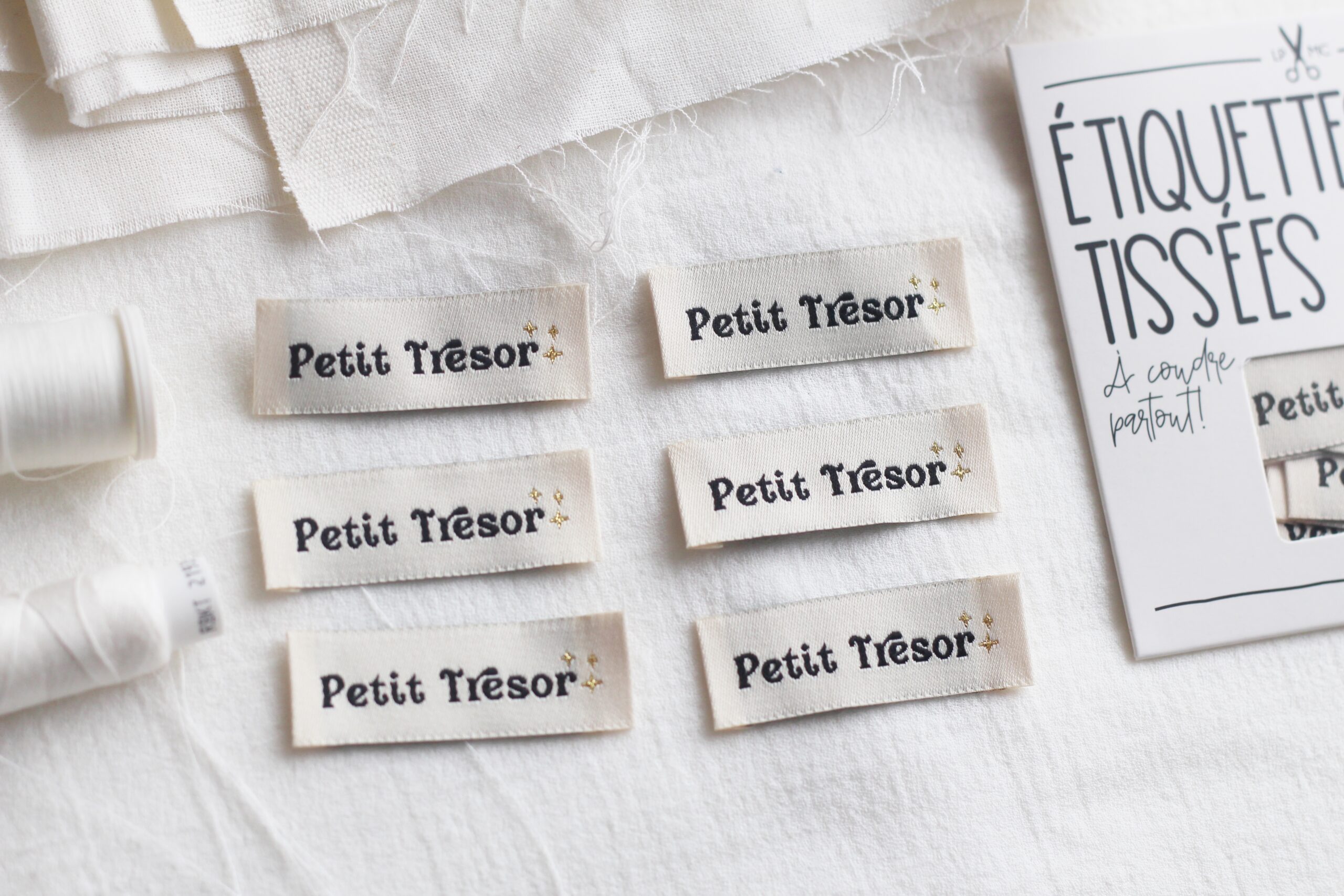 La Petite Maison Couture Petit Trésor étiquettes à coudre noires x6