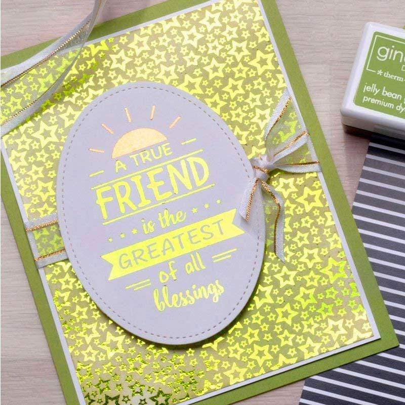 HeatnBond Gina K. Designs Foil transfert Jelly Bean Green 12 feuilles