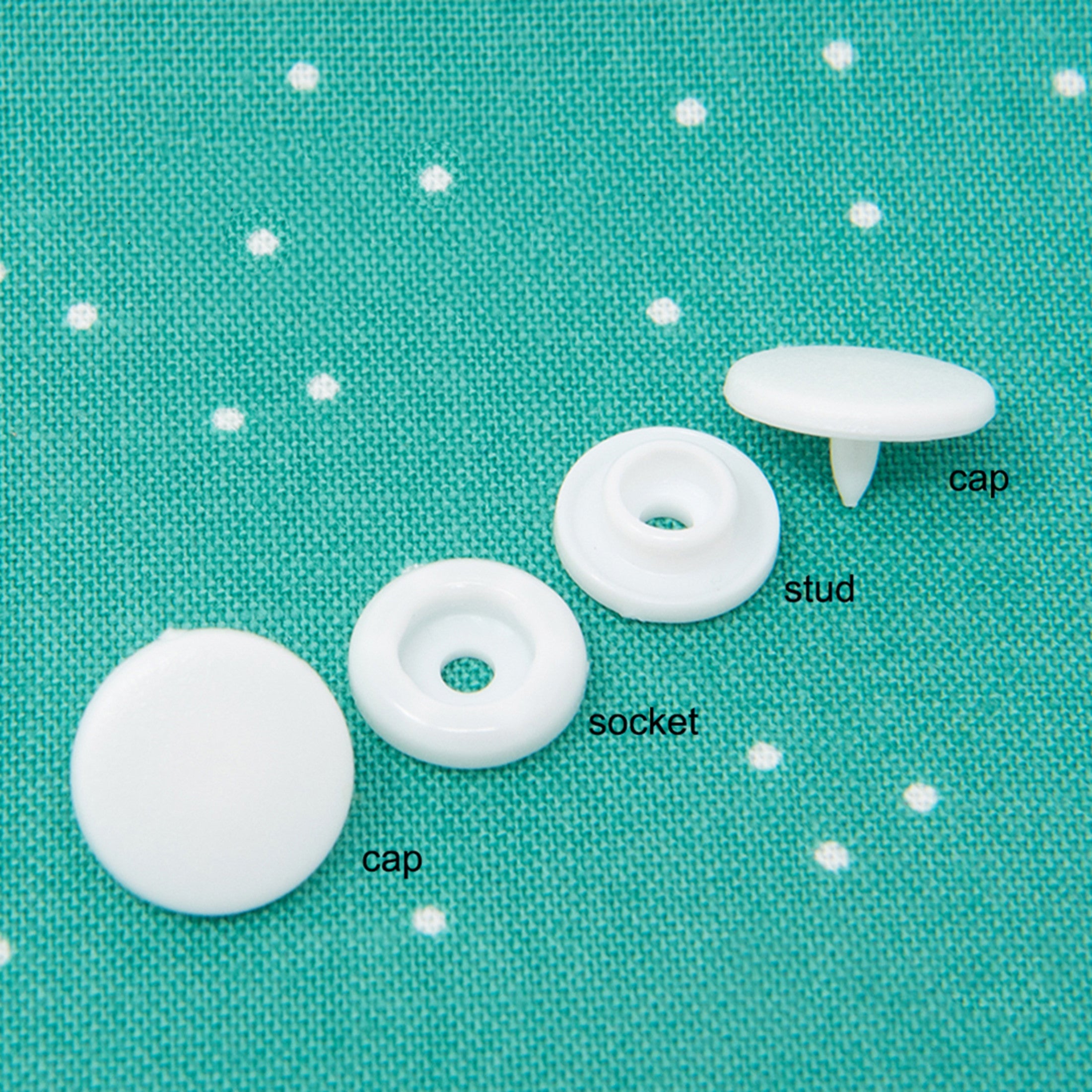 Dritz Fasteners boutons-pression plastique blancs 12 jeux