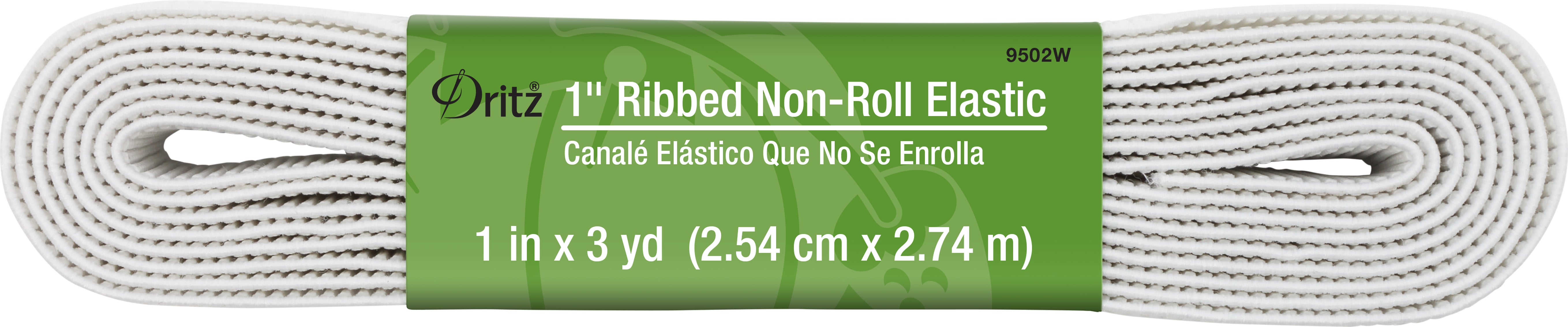 Dritz Elastics élastique tissé blanc 25 mm 2,7 m anti-roulage