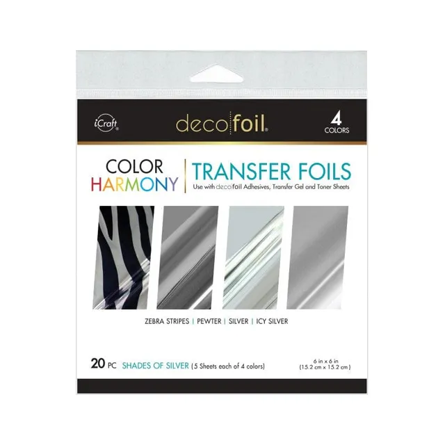 HeatnBond Deco Foil feuille foil Shades of Silver 20 feuilles