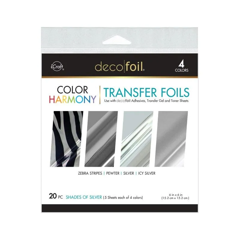 HeatnBond Deco Foil feuille foil Shades of Silver 20 feuilles