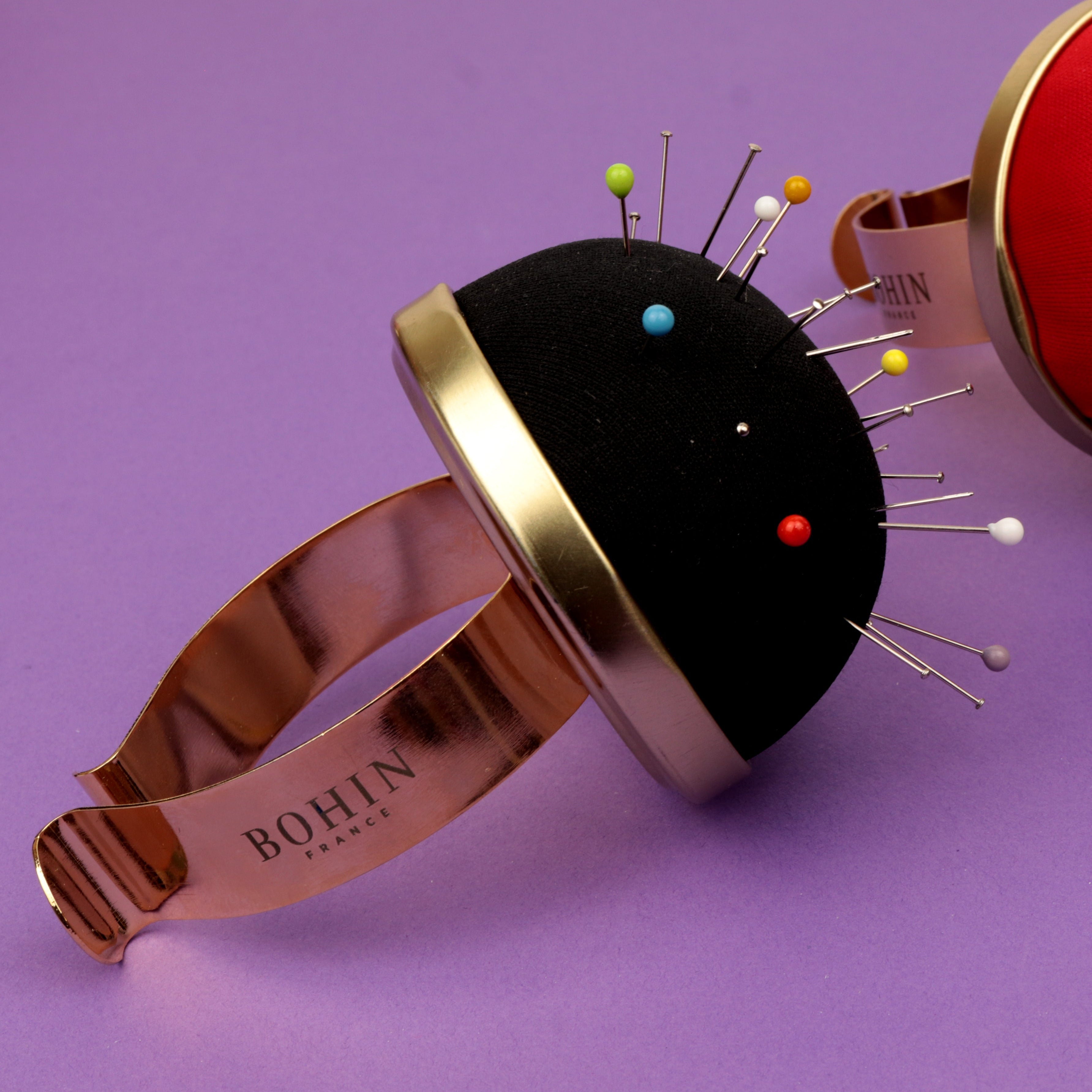 Bohin Bracelet porte-épingles métal noir