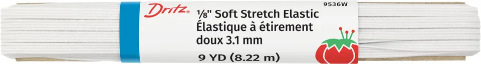 Dritz Élastique Souple Blanc 3 mm 9 Mètres