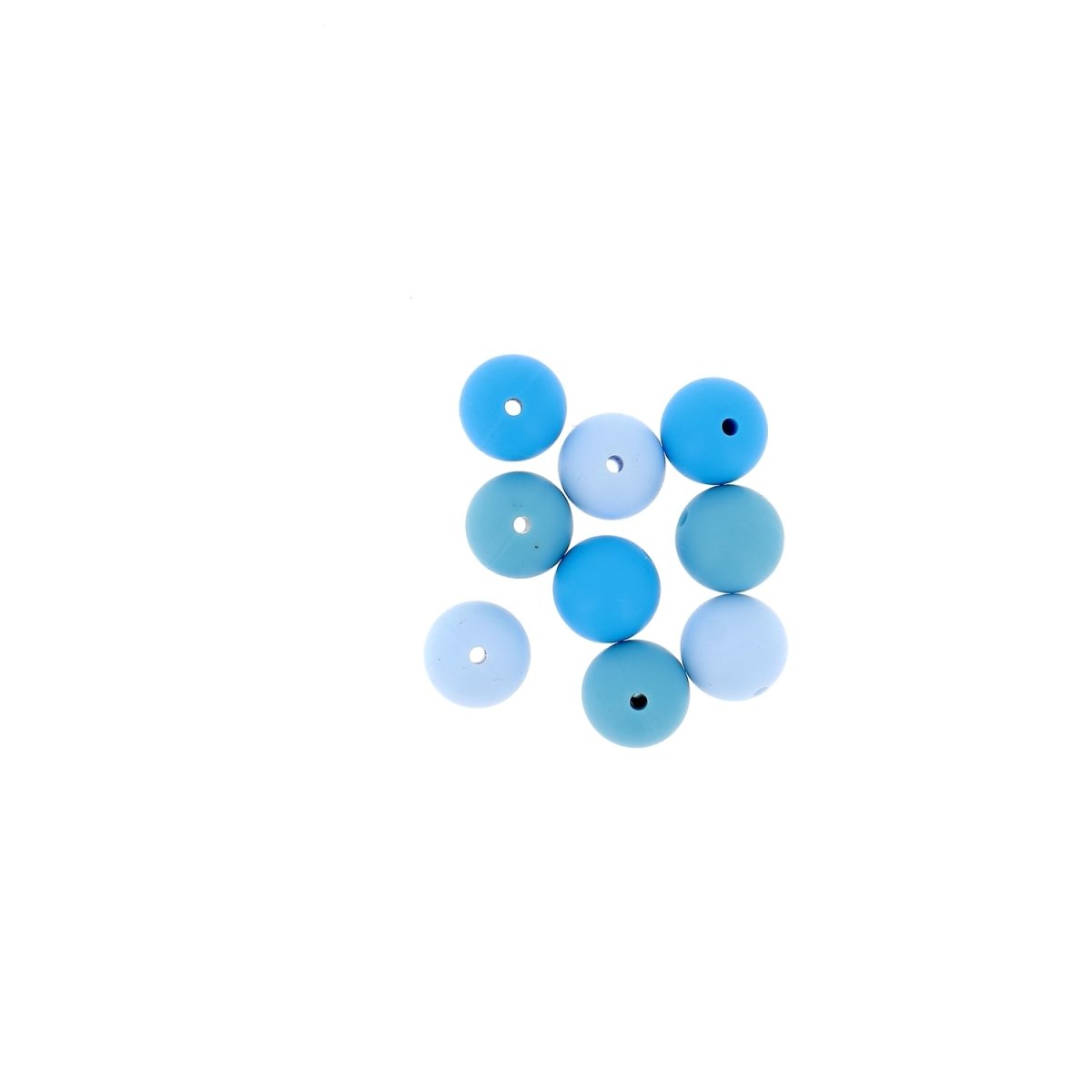 Bohin Kids Perles rondes silicone 15 mm bleu sans BPA
