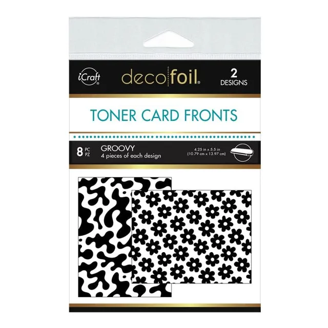 HeatnBond Deco Foil Groovy feuille toner carte A2 lot 8
