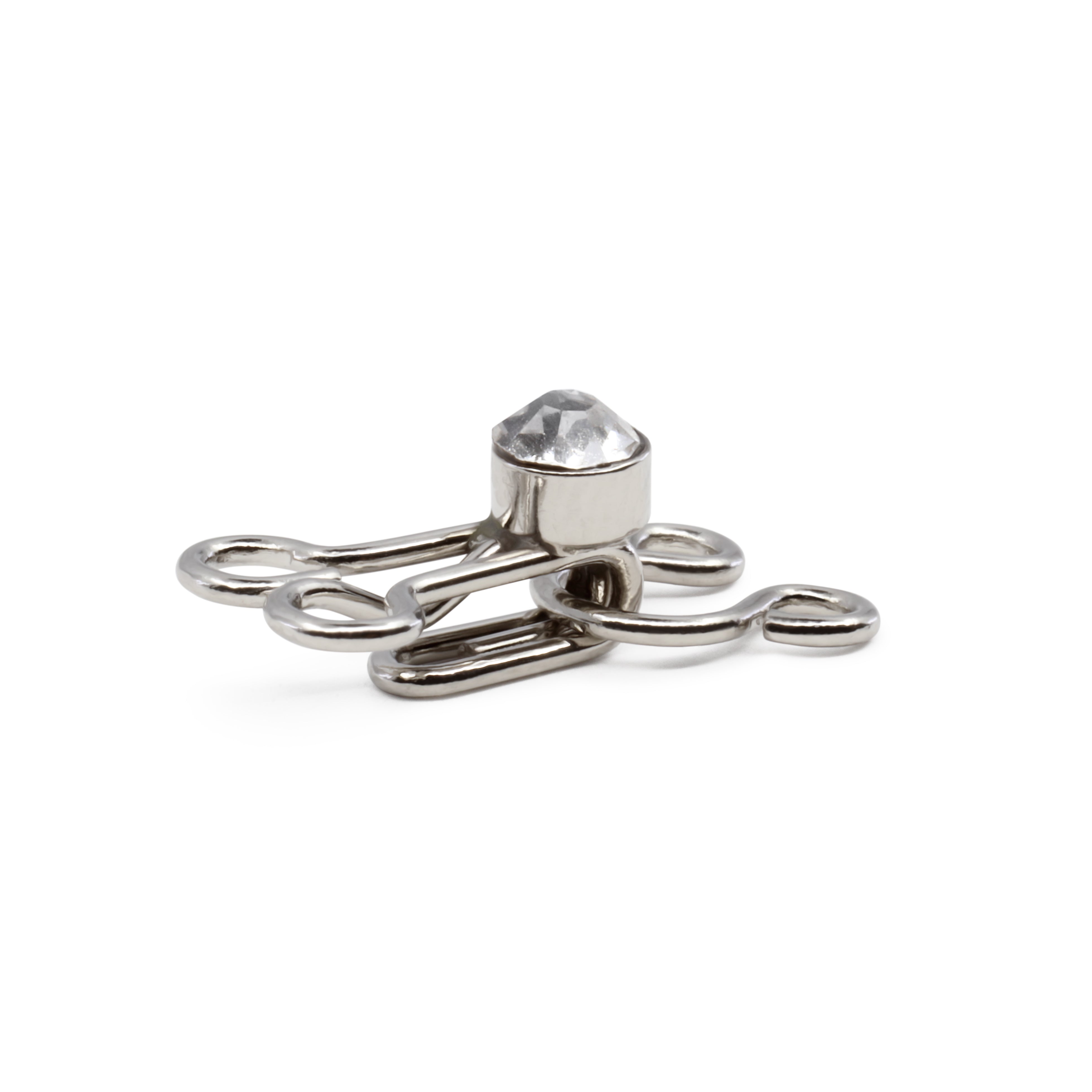 Dritz Agrafes Crochets Strass Nickel 3 Paires à Coudre