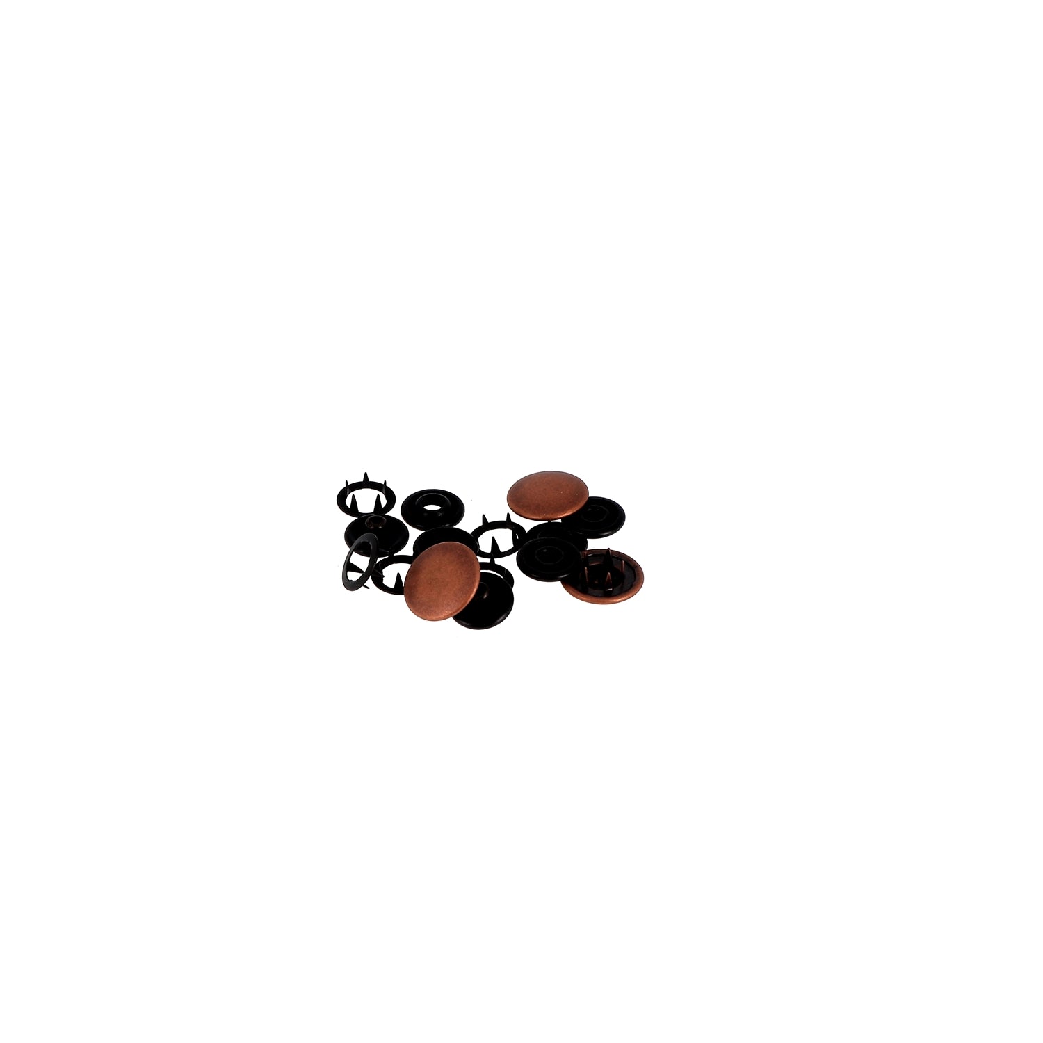Bohin pressions sans couture 12 mm argent tissus légers x8