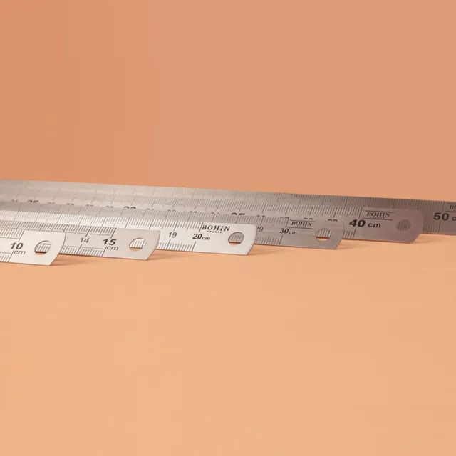 Bohin Mesure Règle Métal 30 cm – Réglet Couture Double Graduation