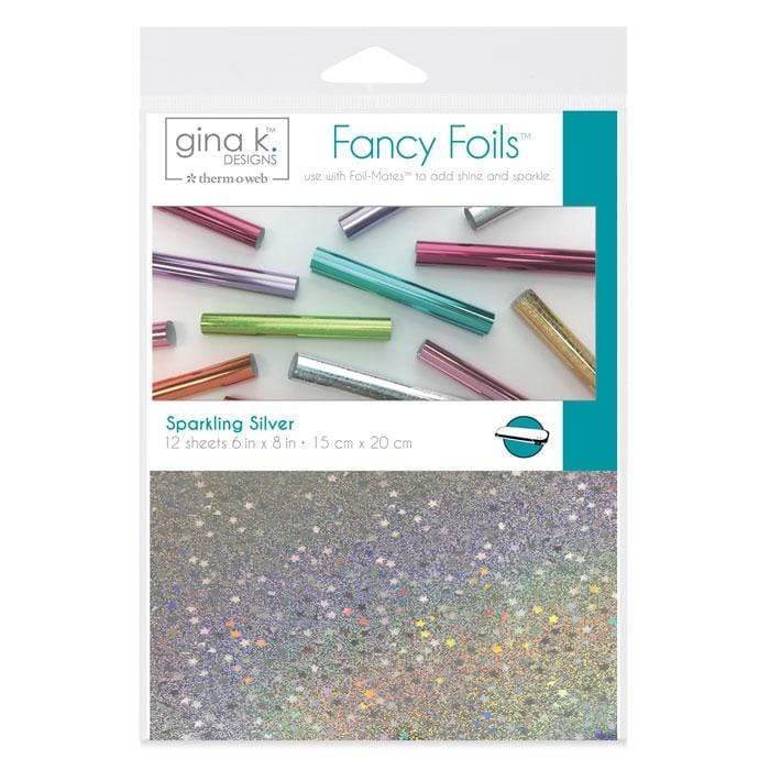 Gina K. Designs Fancy Foil Sparkling Silver 12 feuilles