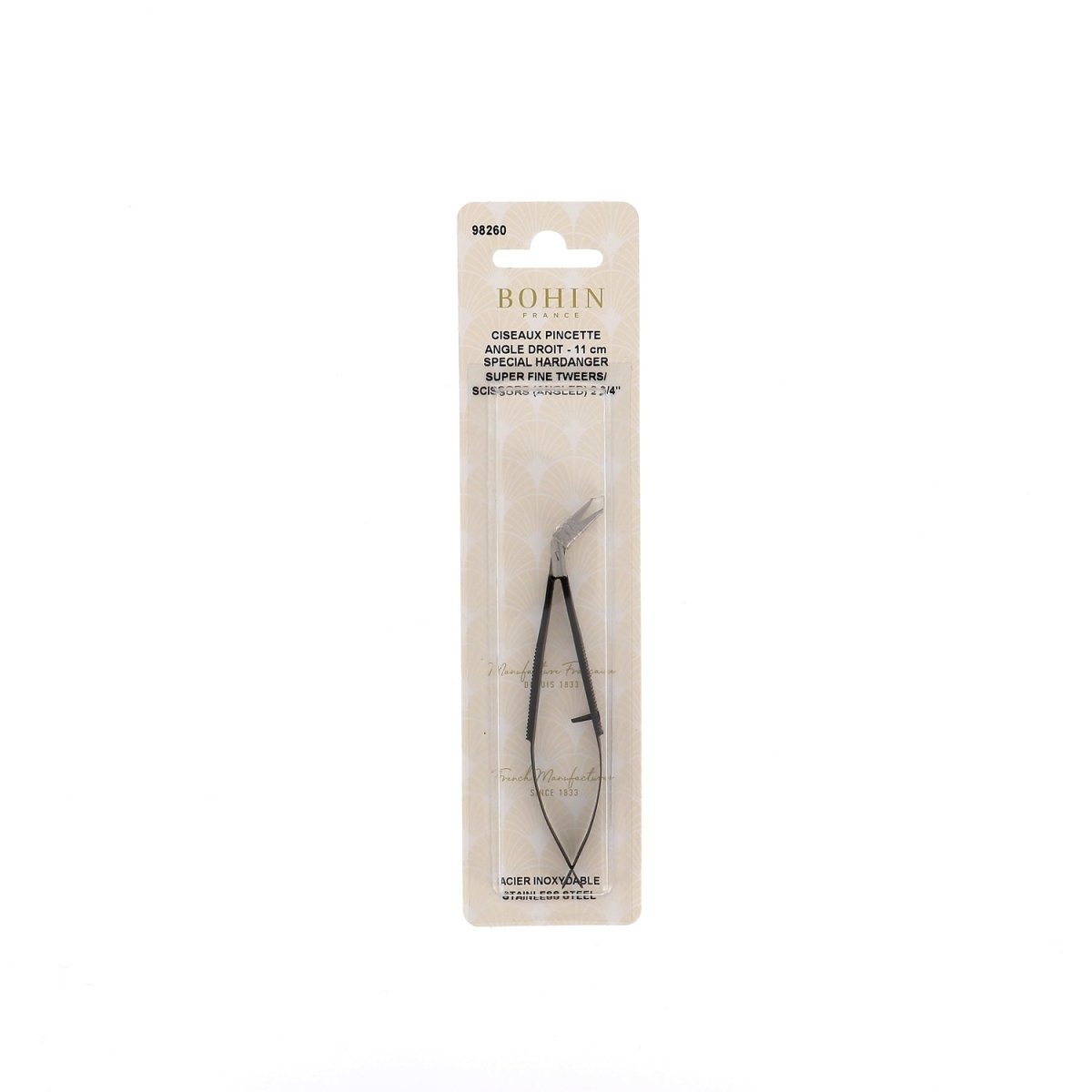 Bohin Coupe ciseaux pincette angle droit 11 cm acier
