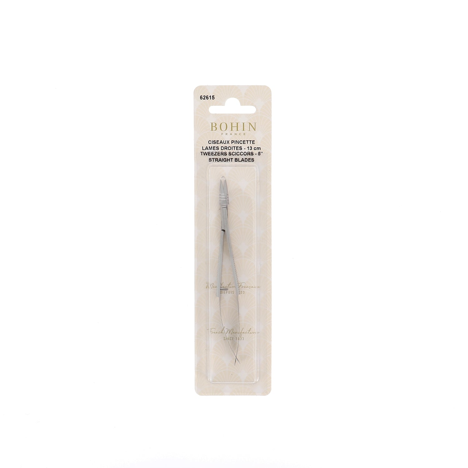 Bohin Coupe ciseaux pincette lames droites 13 cm précision