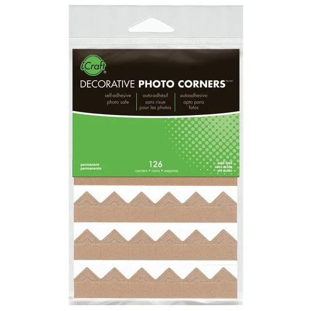 iCraft Photo Corners coins photo kraft 126 pcs