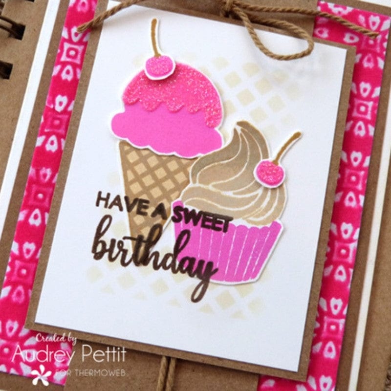 Rina K. Designs Sweet Stuff pochoir détail StampnStencil 15x15 cm