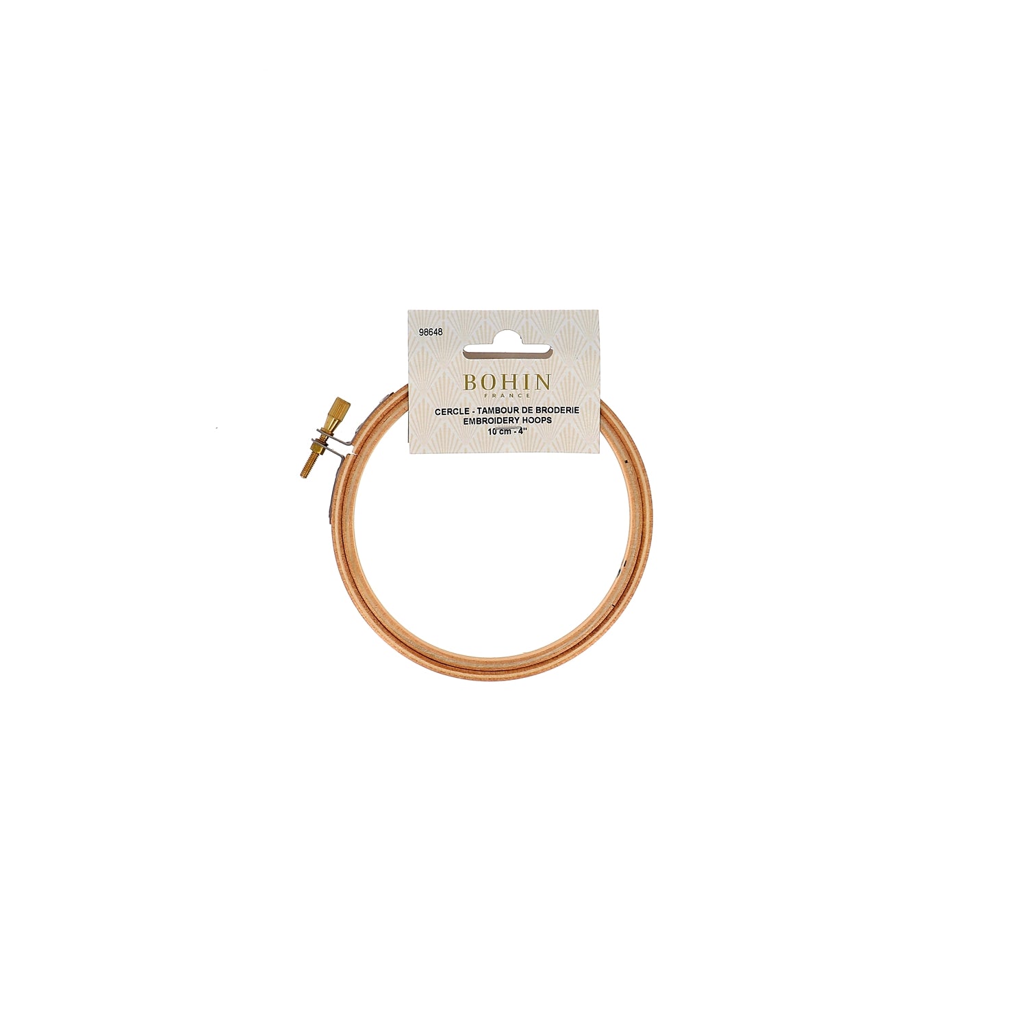 Bohin Cercle à broder bois 12,5 cm tambour réglable