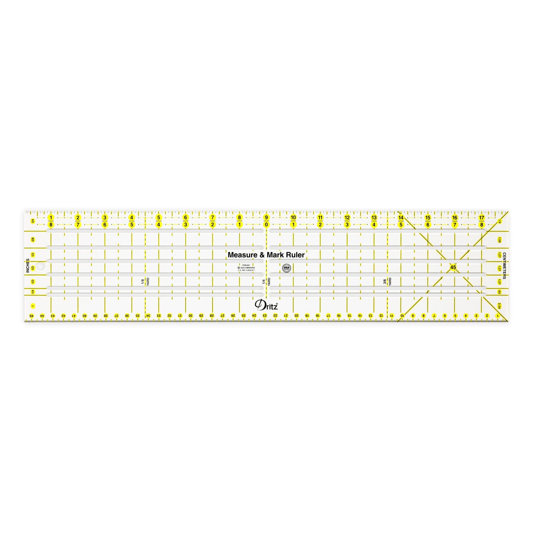 Dritz Measure Mark règle couture 46 cm acrylique biais