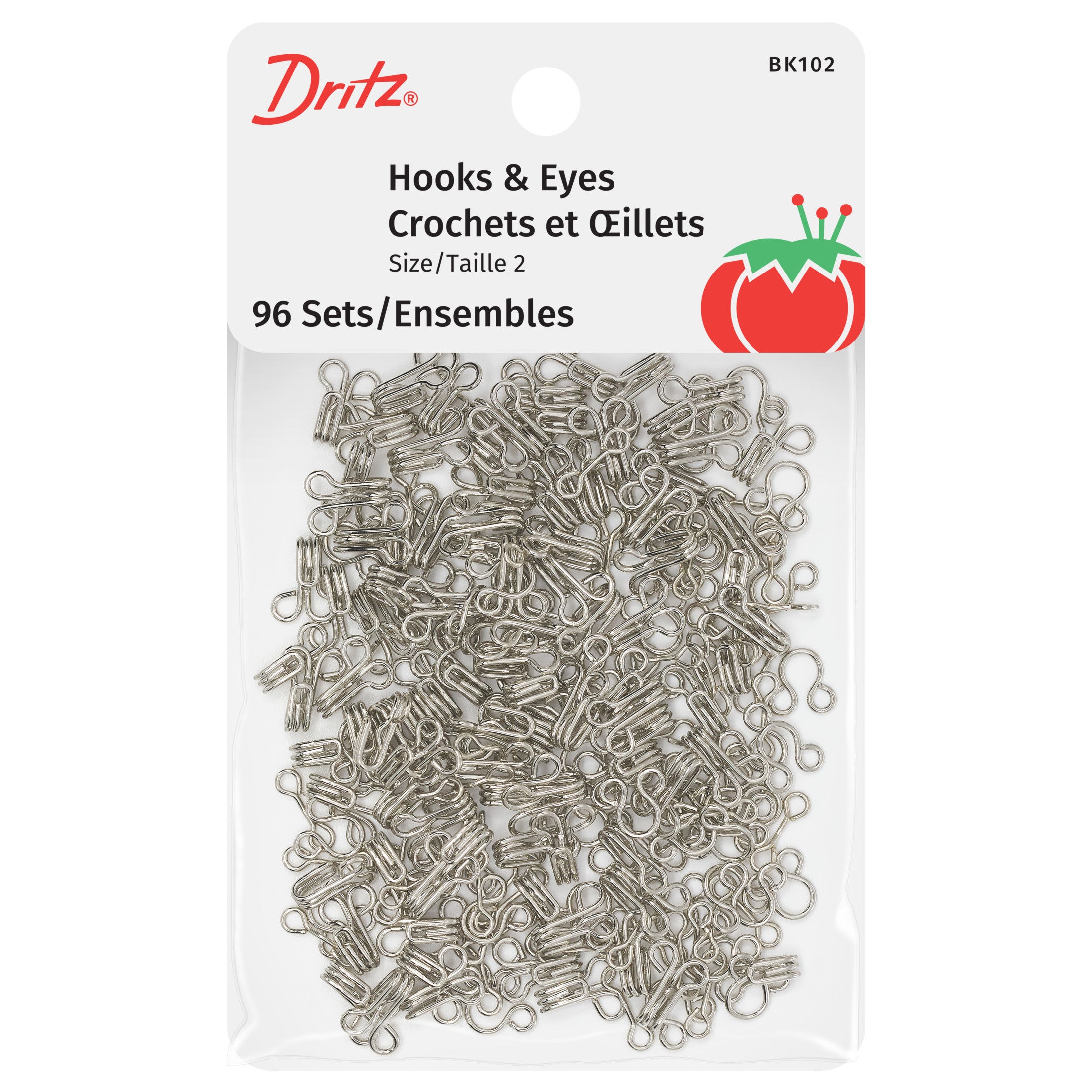 Dritz Fasteners agrafes crochets et yeux nickel 96 sets