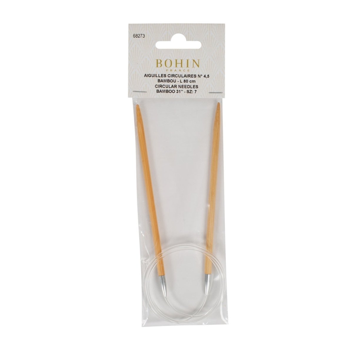 Bohin aiguilles circulaires bambou 80 cm n°5