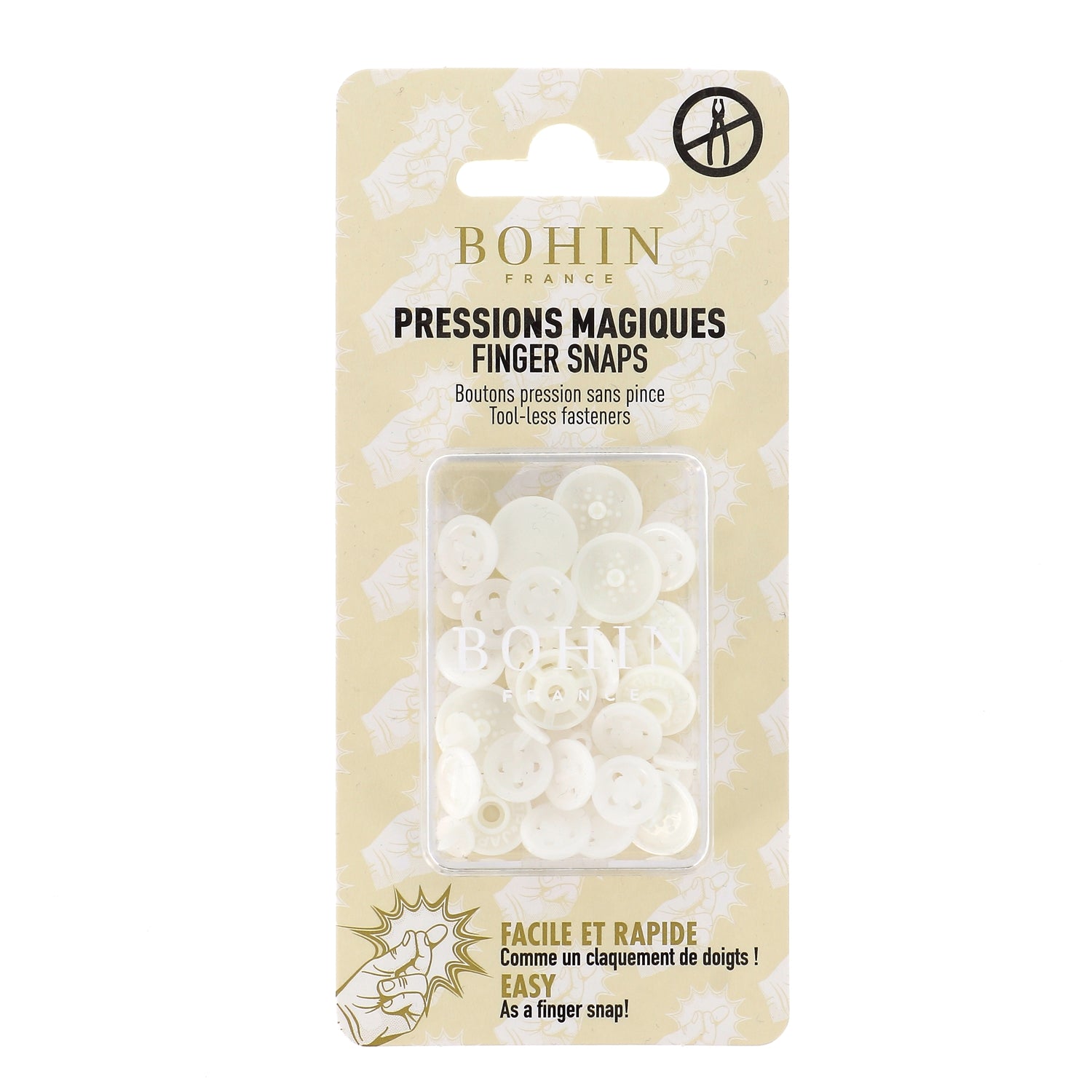 Bohin pressions magiques bouton pression rose 13 mm x8