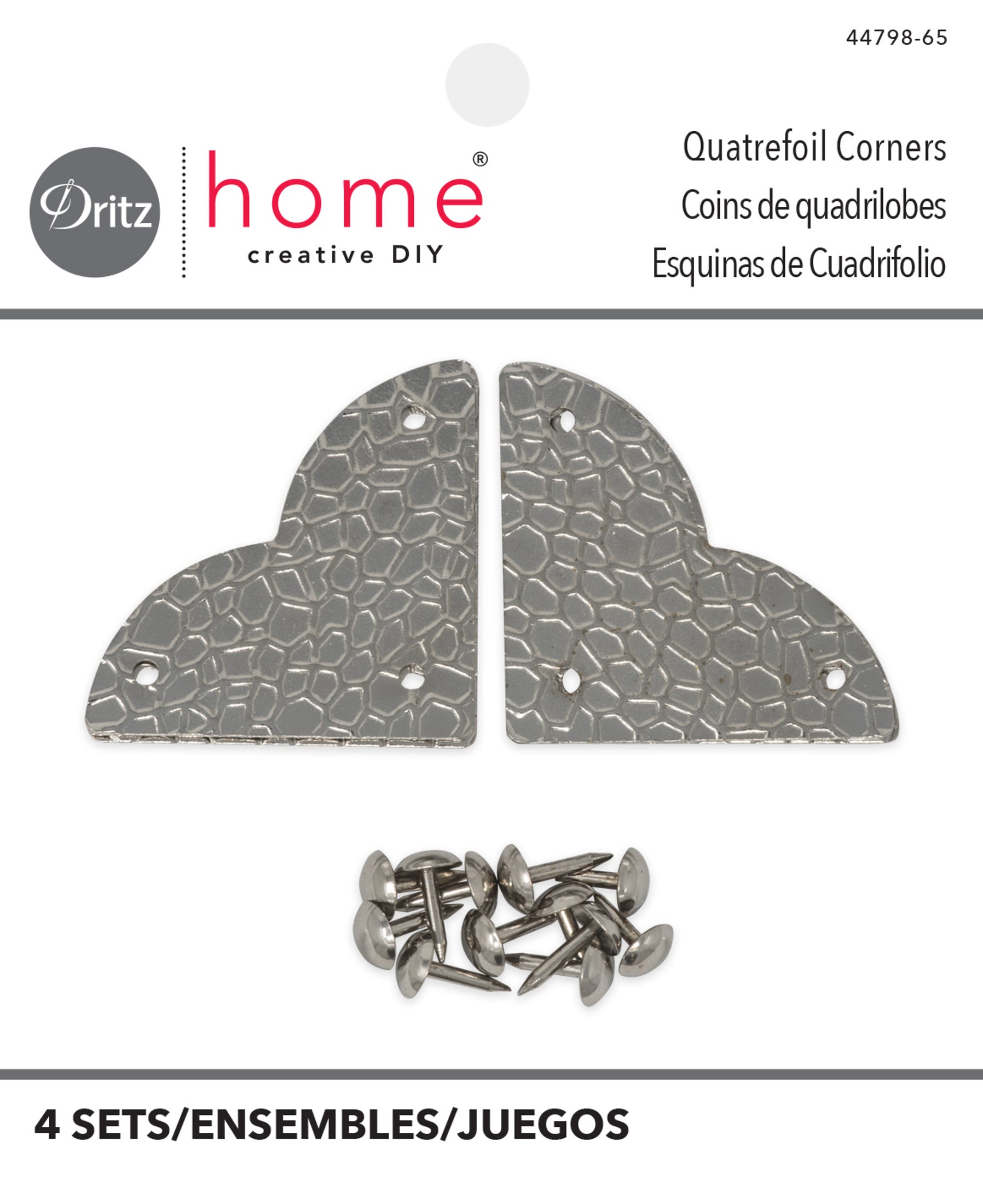 Dritz Home Décor Coins Quatrefoil Petit Laiton Antique 4 pcs