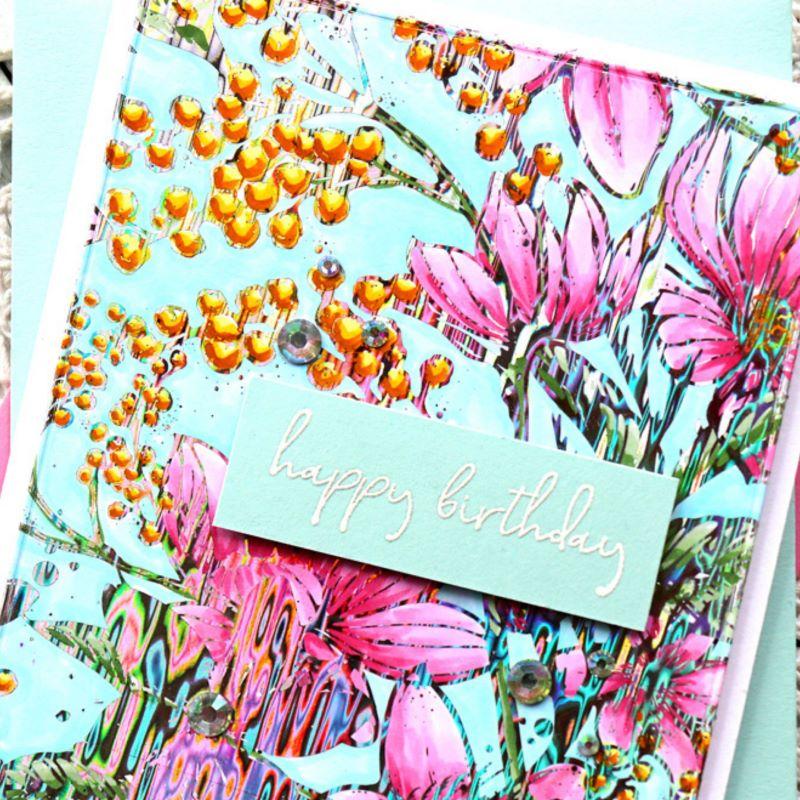 Unity Wild Garden toner card fronts papier foil 8 feuilles