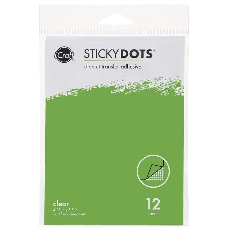 HeatnBond iCraft Sticky Dots feuille adhésive 12 feuilles permanente
