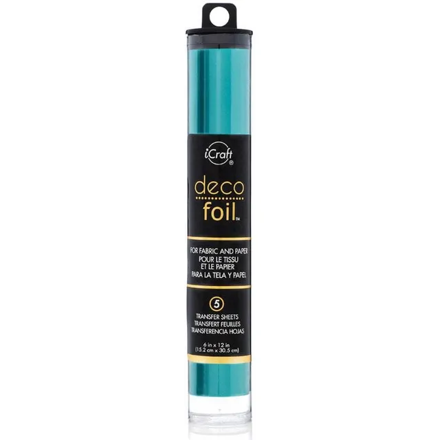 HeatnBond Deco Foil feuilles transfert turquoise satin x5