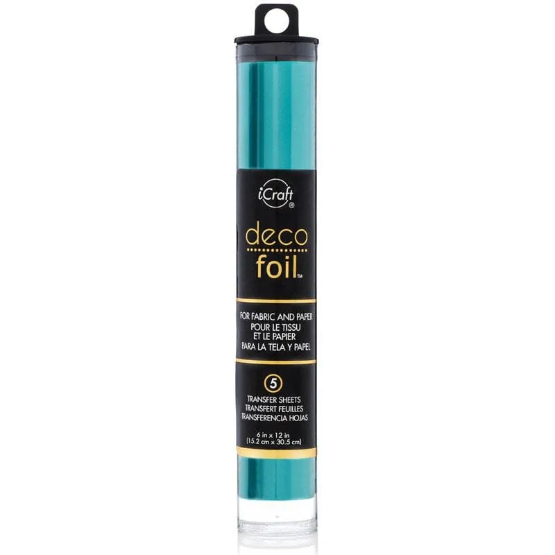 HeatnBond Deco Foil feuilles transfert turquoise satin x5