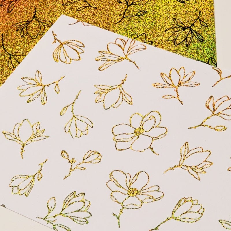 HeatnBond Deco Foil feuille transfert doré sparkle 15x15 cm x12