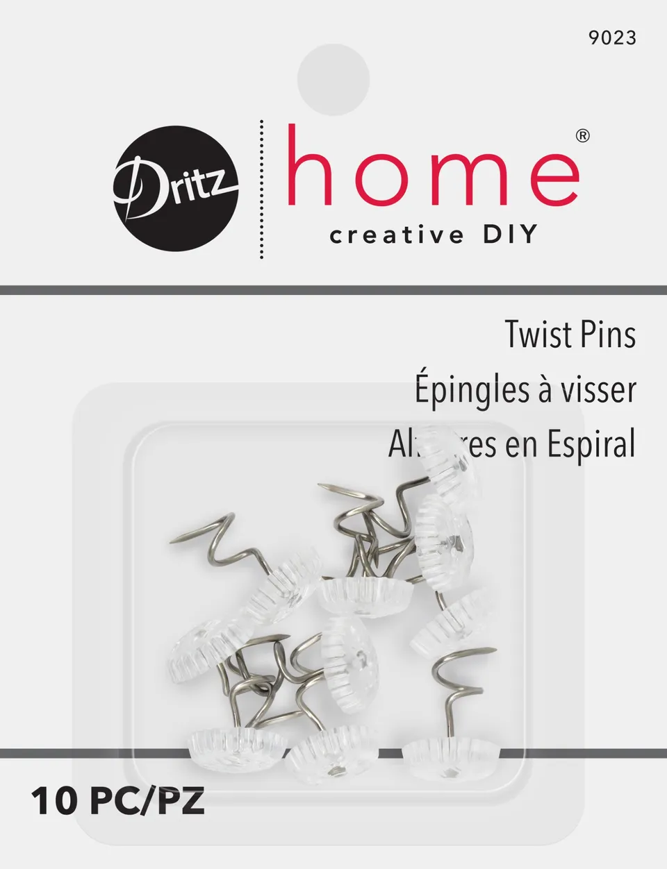 Dritz Épingles Torsadées Transparentes 10 pcs