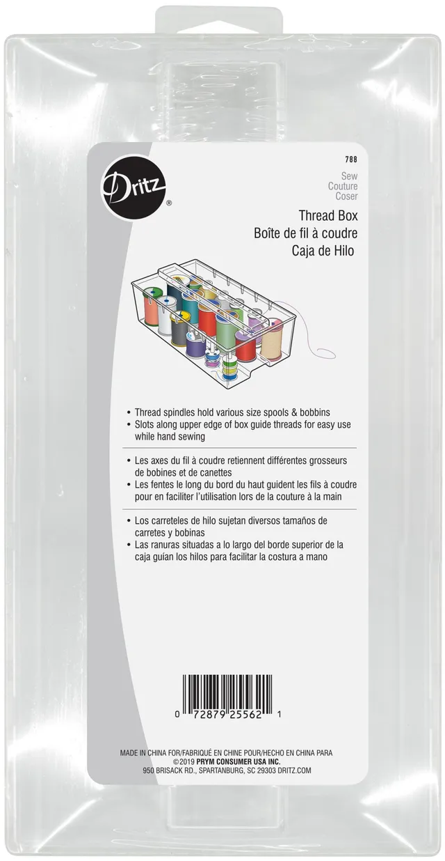 Dritz 788 boîte à fil transparente empilable