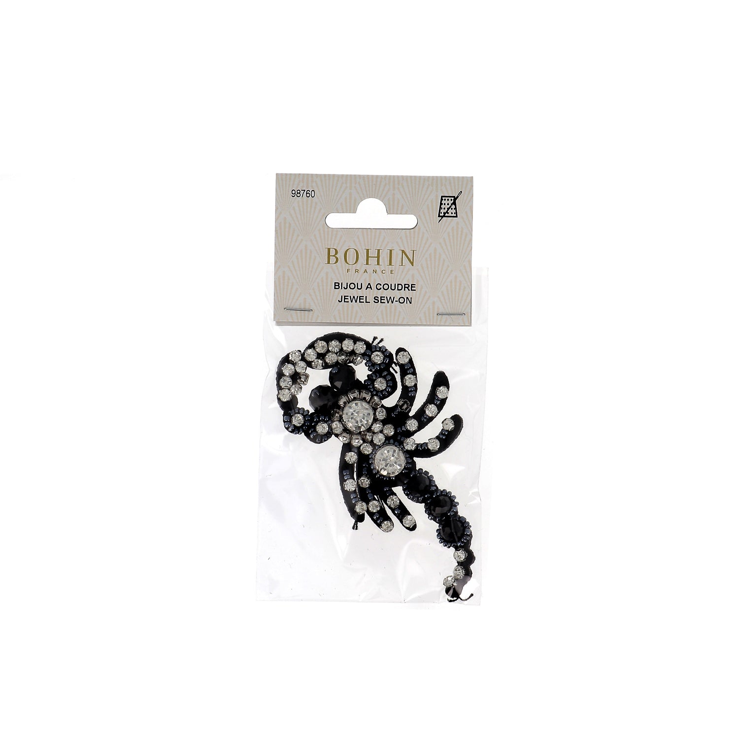 Bohin bijoux à coudre abeille brodée dorée customisation