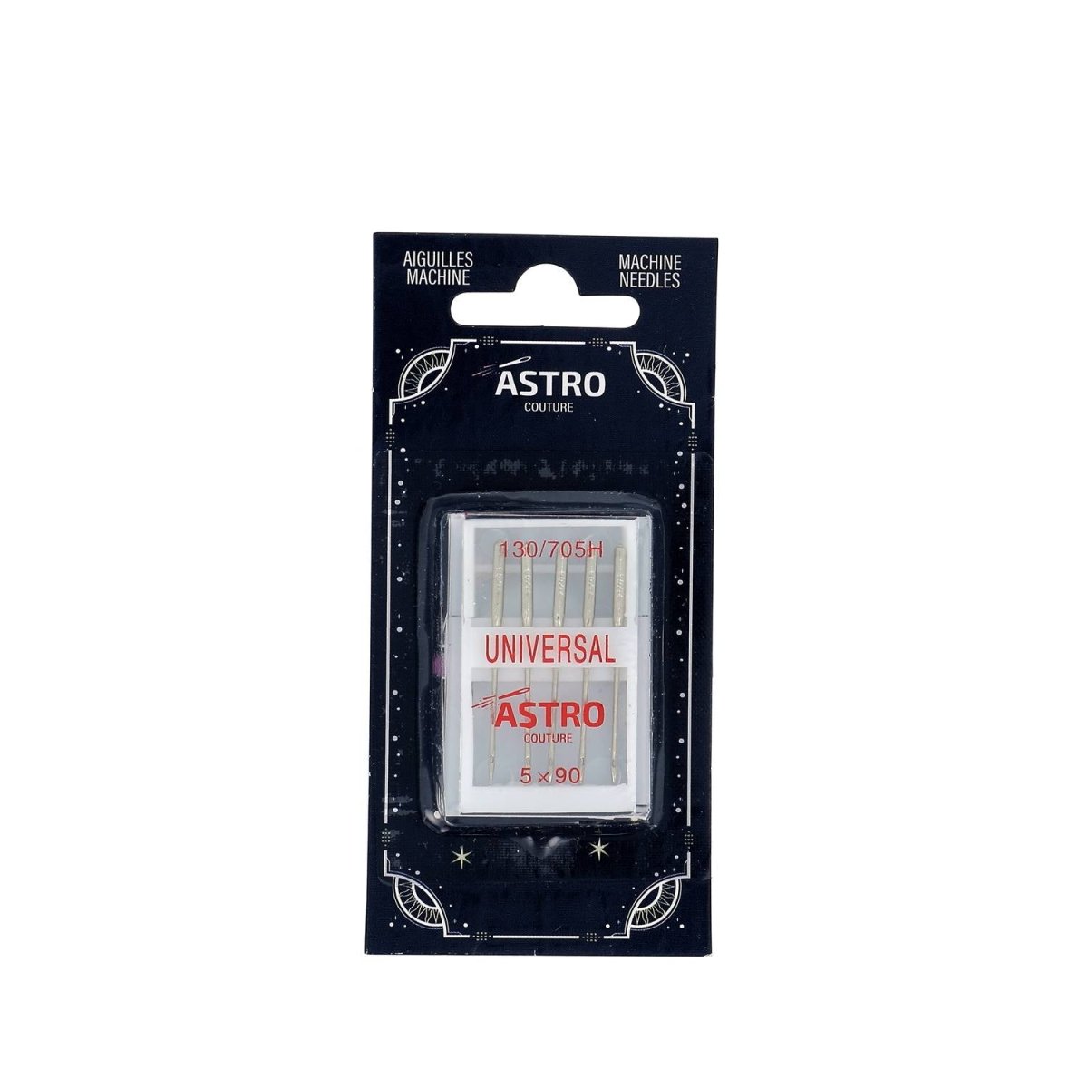 Bohin Astro Couture aiguilles machine universelle x5 nickelé