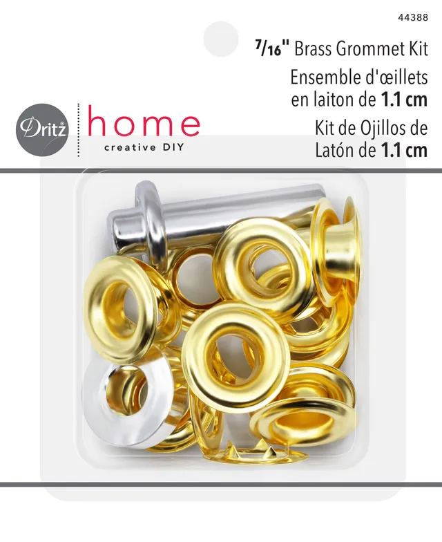 Dritz Fasteners kit 10 œillets 11 mm argent tissu