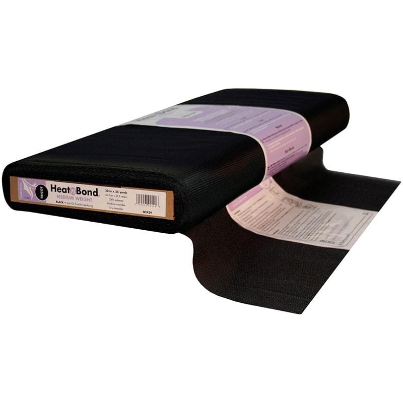 HeatnBond Tricot entoilage thermocollant noir 50 cm 2 yards
