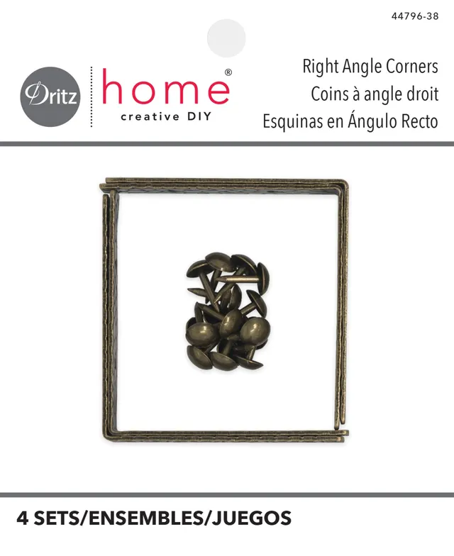 Dritz Home coins d'angle métal laiton antique x4