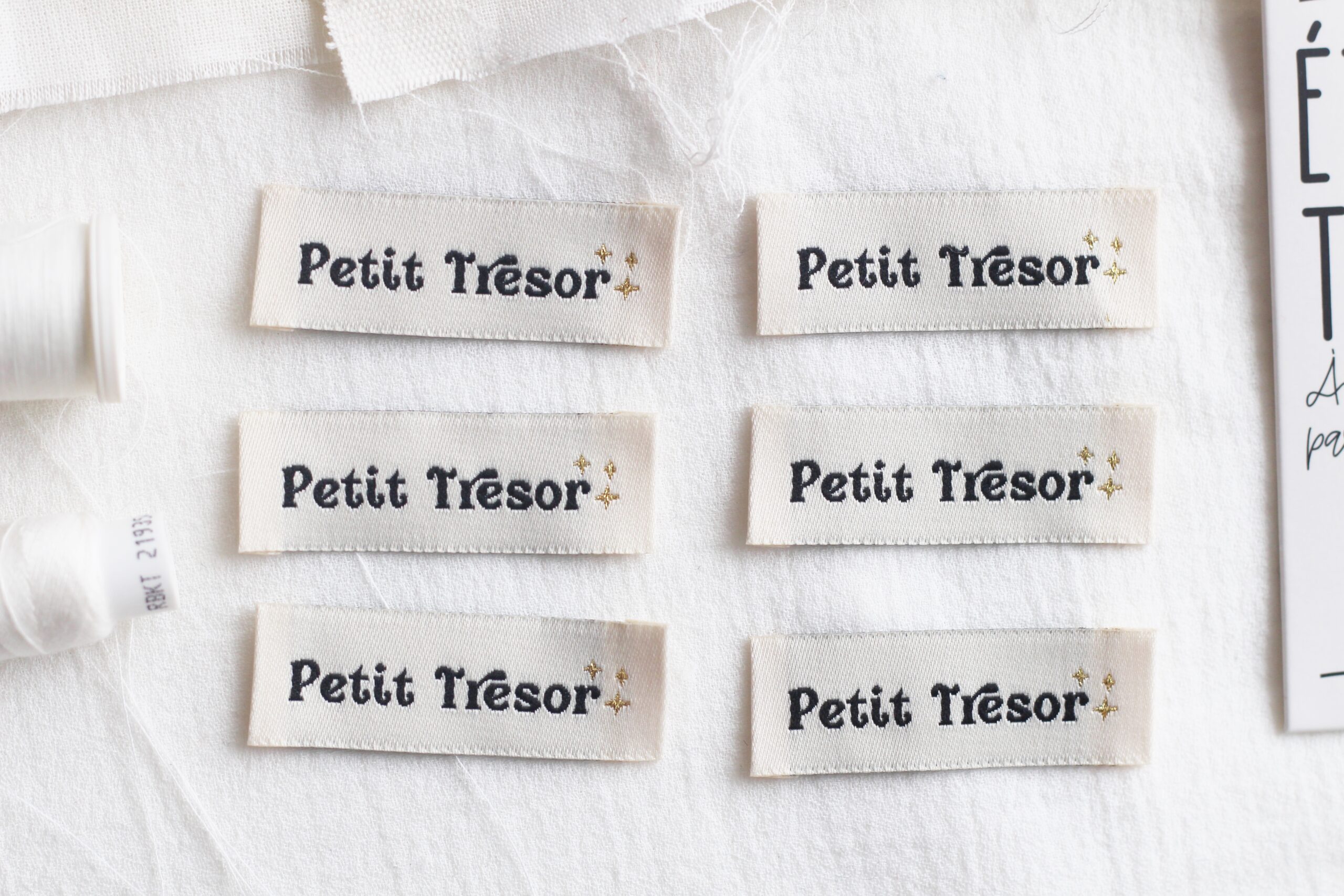 La Petite Maison Couture Petit Trésor étiquettes à coudre noires x6