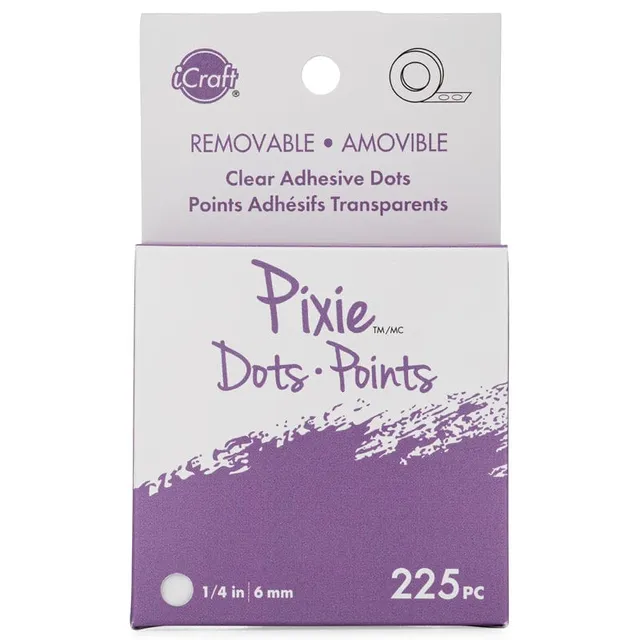 iCraft Pixie Dots pastilles adhésives amovibles x225