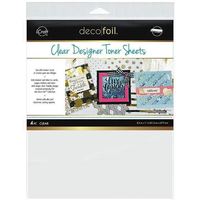 HeatnBond Deco Foil feuilles toner transparent 4 feuilles laser