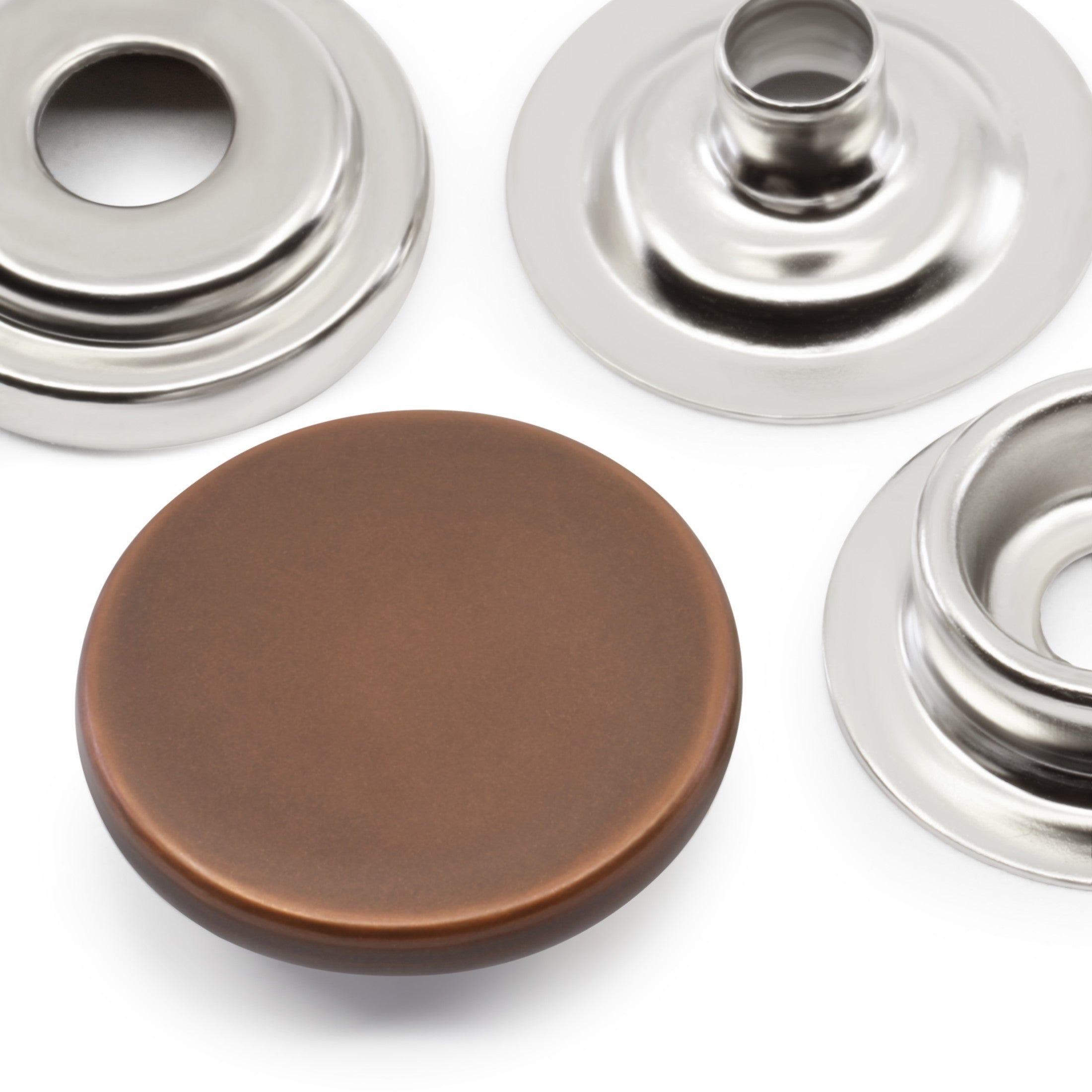 Dritz boutons pression métal 15 mm blanc 7 jeux