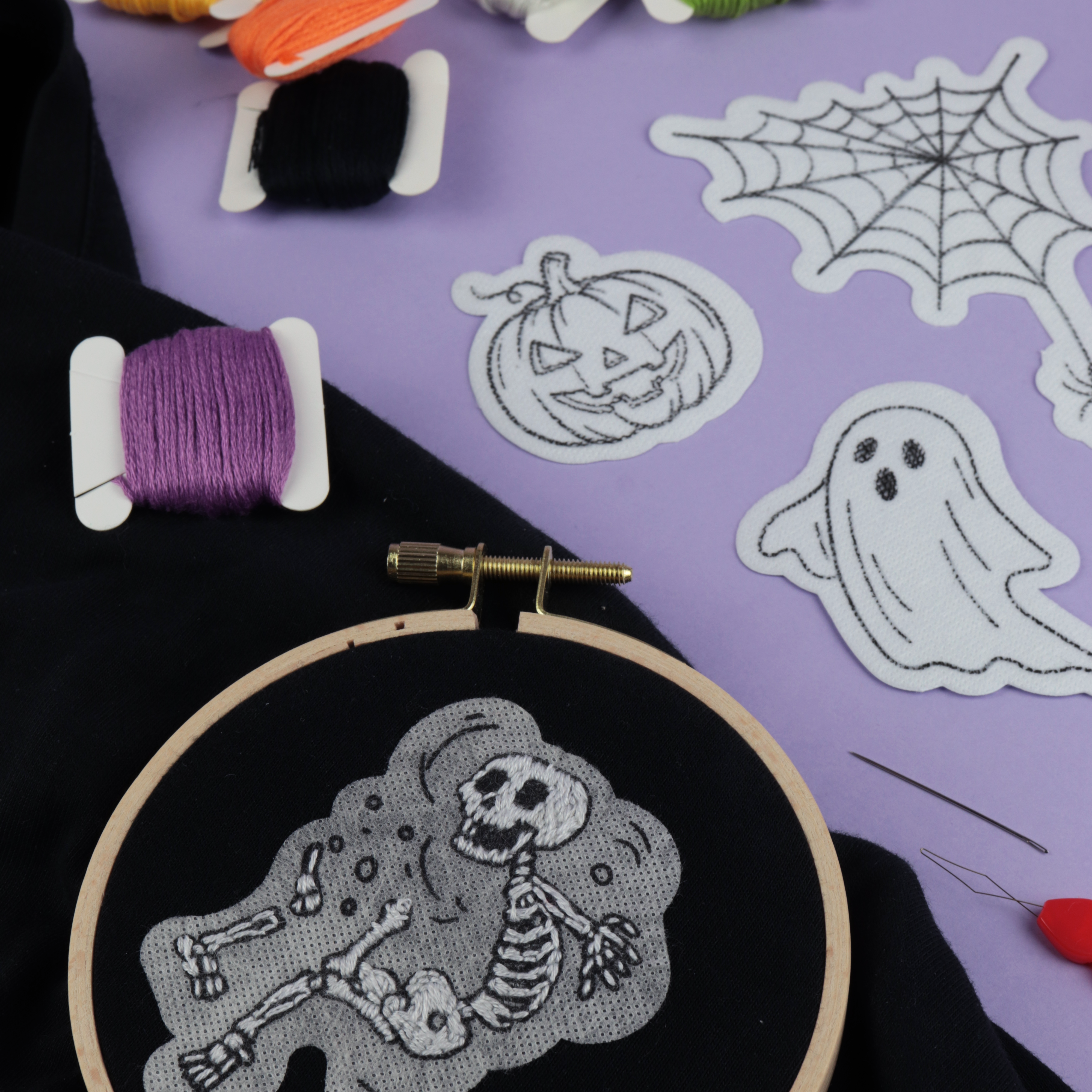 Bohin Halloween kit broderie 20 motifs hydrosoluble