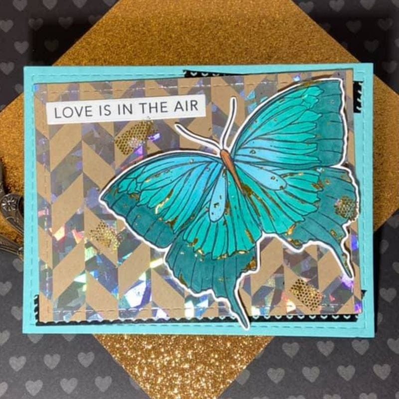 Deco Foil Kraft Toner Card Fronts Papier Cartes Chic Chevrons